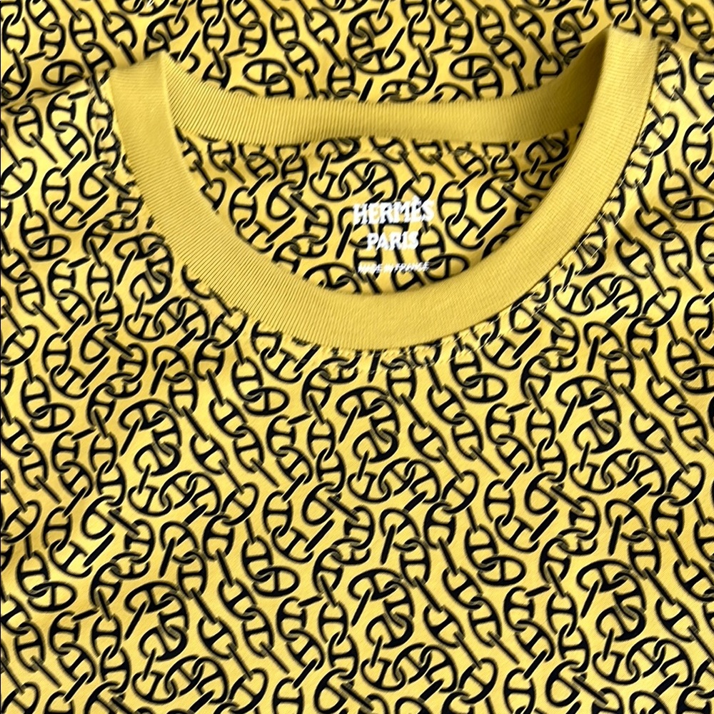 Hermès HERMES Naoussa Chain Micro Print Dress One Piece Size 38